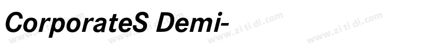 CorporateS Demi字体转换